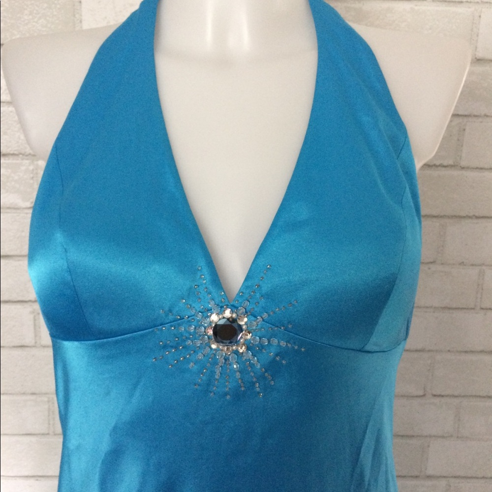 Adrianna papell collection blue dress size 6 - Picture 2 of 8